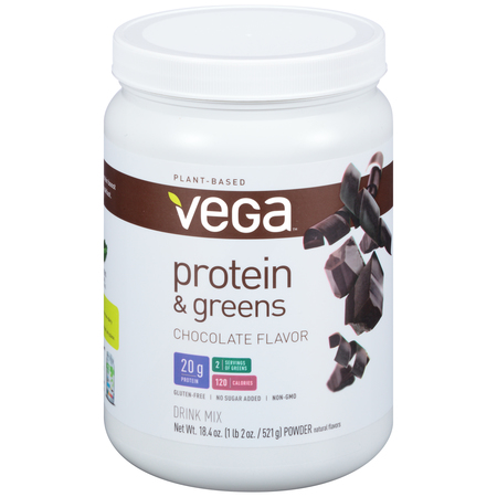 VEGA Protein & Greens Chocolate 18.4 oz., PK12 VEG00670
